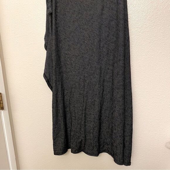 Nordstrom Susina faux Wrap maxi side tie stretch jersey waterfall stripe Skirt M - Picture 3 of 12